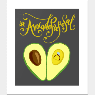 Avocado Proposal Funny Wedding Engagement Posters and Art